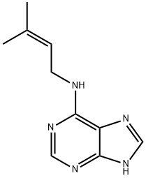 2-メチル-4-(1H-プリン-6-イルアミノ)-2-ブテン 化学構造式