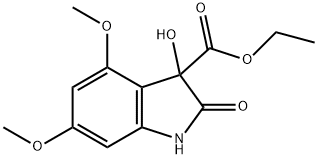ETHYL 3-HYDROXY-4,6-DIMETHOXY-2-OXOINDOLINE-3-CARBOXYLATE Struktur