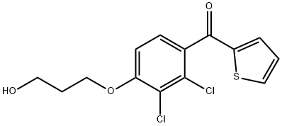 [2,3-DICHLORO-4-(3-HYDROXYPROPOXY)PHENYL]-2-THIENYLMETHANONE Structure