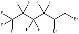 1,2-DIBROMO-3,3,4,4,5,5,6,6,6-NONAFLUOROHEXANE 结构式