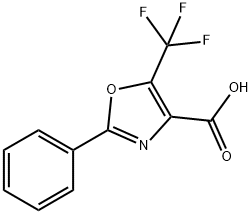 2-PHENYL-5-(TRIFLUOROMETHYL)-OXAZOLE-4-CARBOXYLICACID Struktur