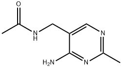 N-[(4-アミノ-2-メチル-5-ピリミジニル)メチル]アセトアミド 化学構造式