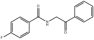 4-fluoro-N-(2-oxo-2-phenylethyl)benzamide Struktur