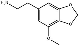 7-メトキシ-1,3-ベンゾジオキソール-5-エタンアミン 化学構造式