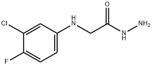 2-(3-CHLORO-4-FLUOROANILINO)ACETOHYDRAZIDE 化学構造式