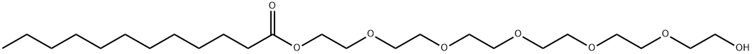 17-hydroxy-3,6,9,12,15-pentaoxaheptadec-1-yl laurate Struktur