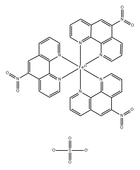 5-硝基-1,10-菲罗啉硫酸亚铁, 23700-19-8, 结构式