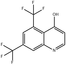 5,7-ビス(トリフルオロメチル)-4-ヒドロキシキノリン 化学構造式
