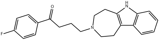 1-(4-Fluorophenyl)-4-(1,4,5,6-tetrahydroazepino[4,5-b]indol-3(2H)-yl)-1-butanone Structure