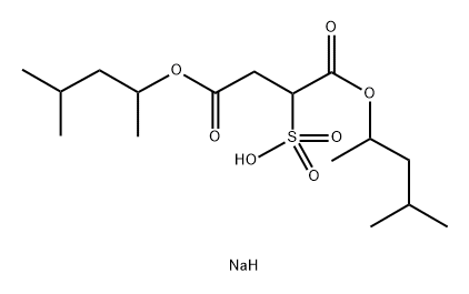 sodium 1,4-bis(1,3-dimethylbutyl) sulphonatosuccinate Structure