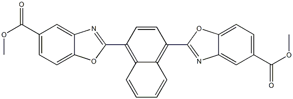 dimethyl 2,2'-(naphthalene-1,4-diyl)bis(benzoxazole-5-carboxylate) Structure