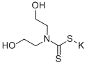 ビス(2-ヒドロキシエチル)ジチオカルバミド酸カリウム 化学構造式