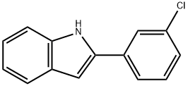 2-(3-クロロフェニル)-1H-インドール 化学構造式