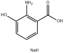 sodium 2-amino-3-hydroxy-benzoate Struktur
