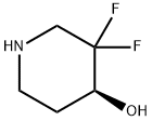 4-Piperidinol, 3,3-difluoro-, (4S)- Structure
