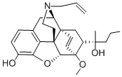 (αR)-4,5α-エポキシ-3-ヒドロキシ-6-メトキシ-α-メチル-17-(2-プロペニル)-α-プロピル-6β,14-エテノモルフィナン-7α-メタノール 化学構造式