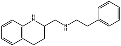 1,2,3,4-テトラヒドロ-N-フェネチル-2-キノリンメタンアミン 化学構造式