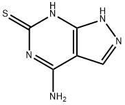 4-AMINO-6-MERCAPTOPYRAZOLO[3,4-D]PYRIMIDINE Structure