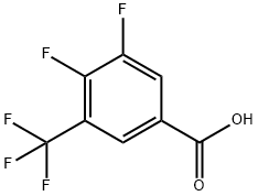 3,4-ジフルオロ-5-(トリフルオロメチル)安息香酸 化学構造式