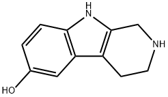 1,2,3,4-テトラヒドロ-β-カルボリン-6-オール 化学構造式