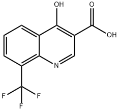 4-羟基-8-三氟甲基喹啉-3-甲酸, 23779-95-5, 结构式