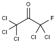 1,1,1,3,3-ペンタクロロ-3-フルオロ-2-プロパノン 化学構造式