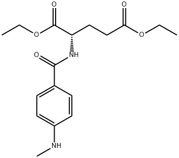 N-[4-(メチルアミノ)ベンゾイル]-L-グルタミン酸ジエチル 化学構造式
