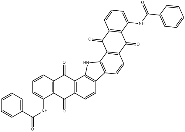 4,11-ビス(ベンゾイルアミノ)-16H-ジナフト[2,3-a:2',3'-i]カルバゾール-5,10,15,17-テトラオン 化学構造式