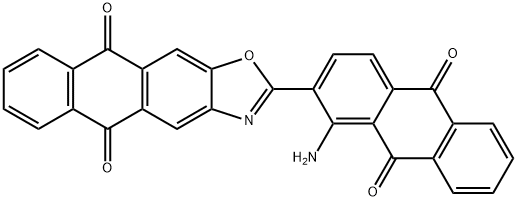 2-(1-アミノ-9,10-ジヒドロ-9,10-ジオキソアントラセン-2-イル)アントラ[2,3-d]オキサゾール-5,10-ジオン 化学構造式