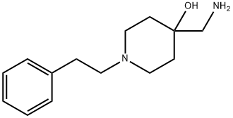 4-(氨基甲基)-1-(2-苯基乙基)-4-哌啶醇 结构式