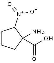 1-Amino-2-nitrocyclopentanecarboxylic acid 结构式