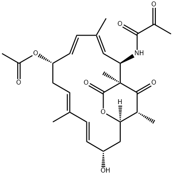 N-[(1S,2R,3E,5E,7S,9E,11E,13S,15R,19R)-7-(Acetyloxy)-13-hydroxy-1,4,10,19-tetramethyl-17,18-dioxo-16-oxabicyclo[13.2.2]nonadeca-3,5,9,11-tetren-2-yl]-2-oxopropanamide Structure