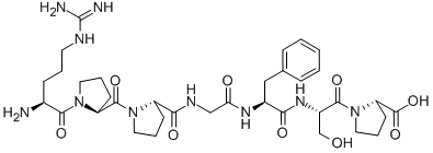 ブラジキニン(1-7) 化学構造式