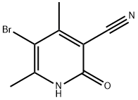5-溴-3-氰基-2-羟基-4,6-二甲基吡啶, 23819-87-6, 结构式