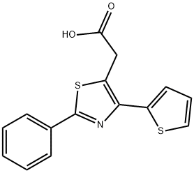 (2-PHENYL-4-THIOPHEN-2-YL-THIAZOL-5-YL)-ACETIC ACID Structure