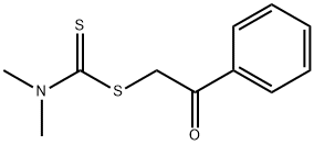 N,N-dimethyl-1-phenacylsulfanyl-methanethioamide Structure