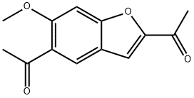メチル(5-アセチル-6-メトキシベンゾフラン-2-イル)ケトン 化学構造式