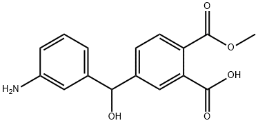 methyl hydrogen 4-[(3-aminophenyl)hydroxymethyl]phthalate 结构式