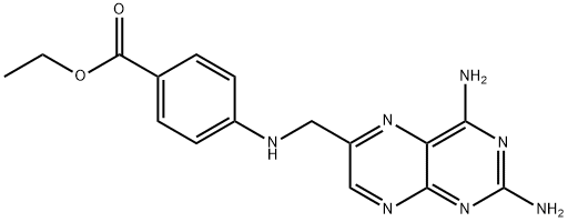 Benzoic acid, 4-[[(2,4-diaMino-6-pteridinyl)Methyl]aMino]-, ethyl ester Structure