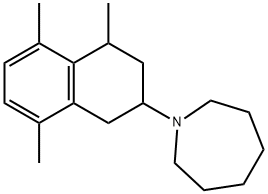 Hexahydro-1-(1,2,3,4-tetrahydro-4,5,8-trimethylnaphthalen-2-yl)-1H-azepine 结构式