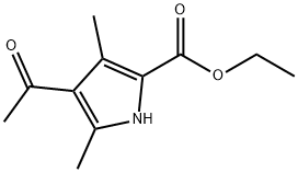3-ACETYL-2,4-DIMETHYL-5-CARBETHOXYPYRROLE Struktur