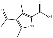 4-ACETYL-3,5-DIMETHYL-1H-PYRROLE-2-CARBOXYLIC ACID Structure
