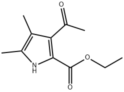 3-乙酰基-4,5-二甲基-1H-吡咯-2-羧酸乙酯 结构式