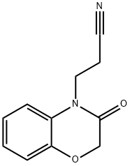 2,3-ジヒドロ-3-オキソ-4H-1,4-ベンゾオキサジン-4-プロピオノニトリル 化学構造式