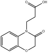 2,3-ジヒドロ-3-オキソ-4H-1,4-ベンゾオキサジン-4-プロピオン酸 化学構造式