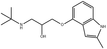 4-(2-hydroxy-3-tert-butylaminopropoxy)-2-methylindole Structure