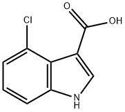 4-クロロインドール-3-カルボン酸 化学構造式