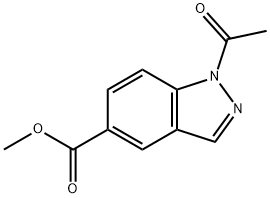 METHYL 1-ACETYL-1H-INDAZOLE-5-CARBOXYLATE, 239075-26-4, 结构式