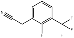 2-フルオロ-3-(トリフルオロメチル)フェニルアセトニトリル 化学構造式