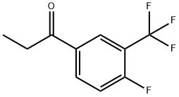 4'-フルオロ-3'-(トリフルオロメチル)プロピオフェノン 化学構造式
